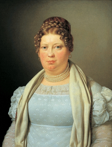 Magnus Foght, member of the orchestra at the Danish Royal Theatre, and wife by C.W. Eckersberg, 1821